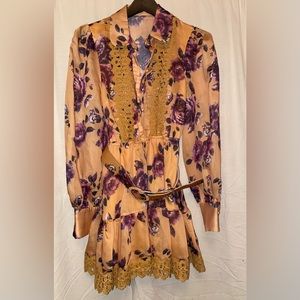 Floral yellow dress size SMALL